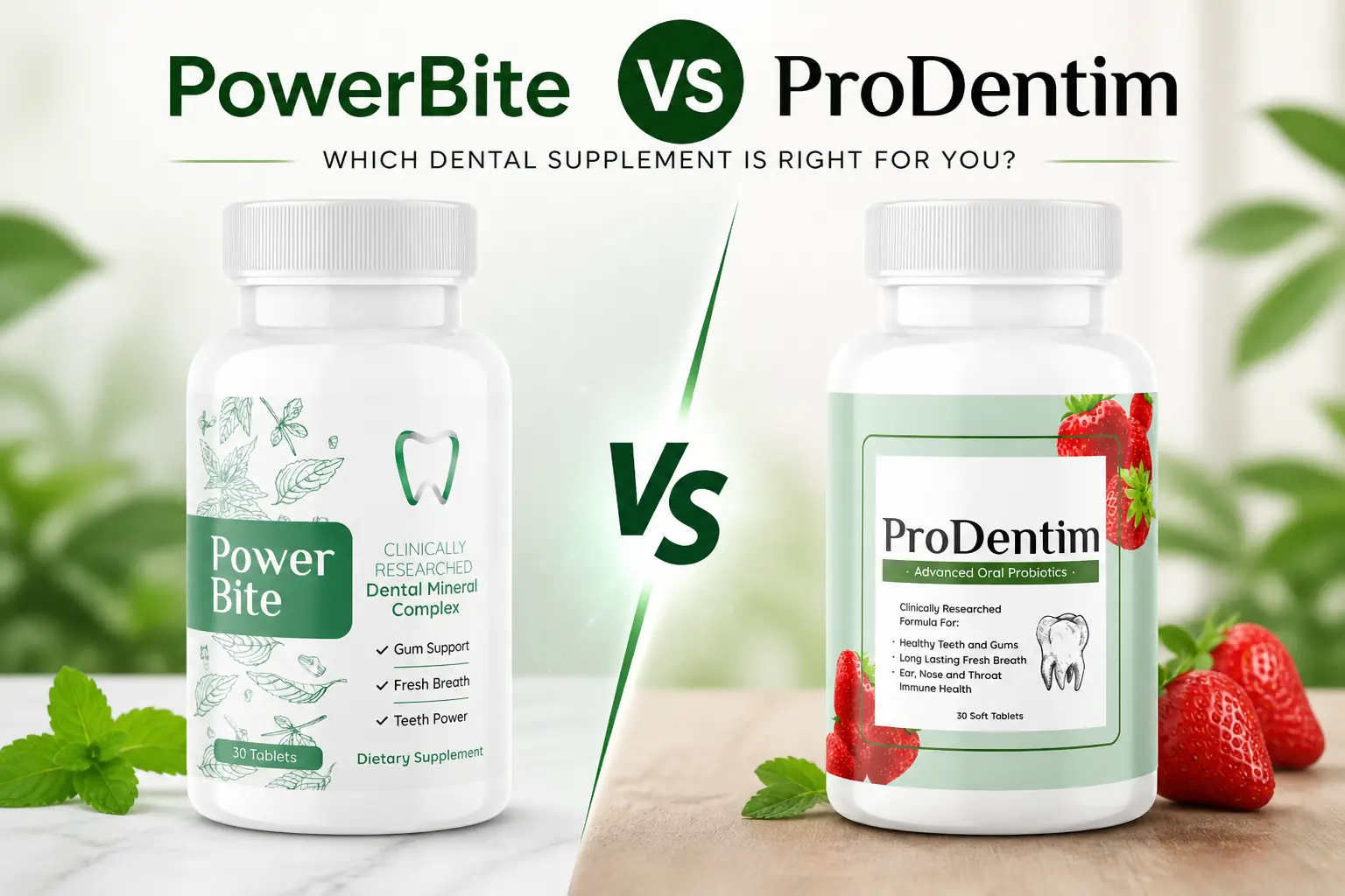PowerBite vs ProDentim Comparison Audit 2026 - Mineral vs Probiotic approach